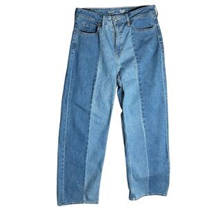 70s inspired Blue Wide Leg High Rise jeans